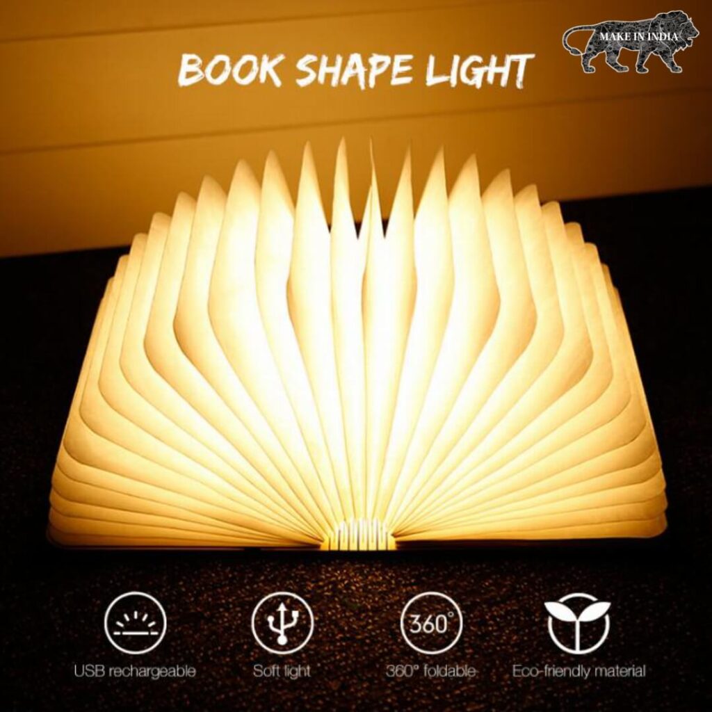 Giftana’s Trendy Diwali Gifts | Smart Products From Giftana 7 Book Shaped Lamp Wood Cover 04